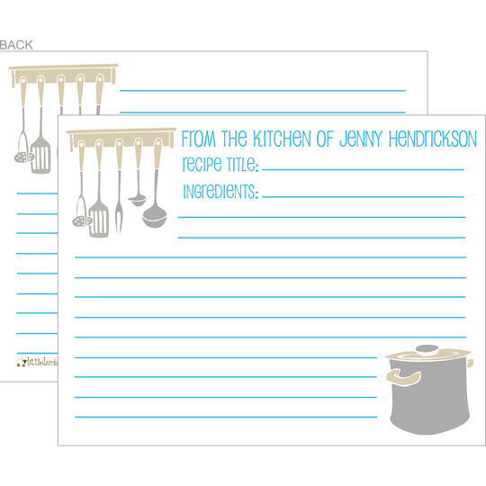 Pots and Pans Recipe Cards